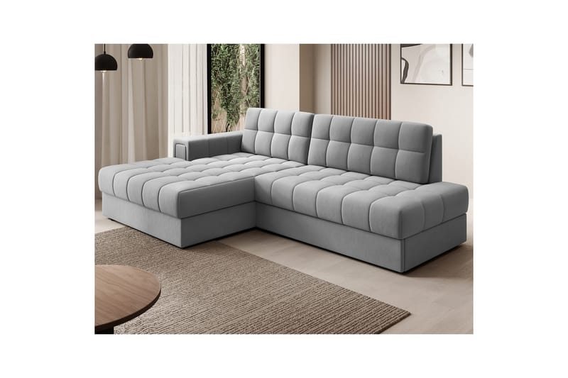 Sektionssoffa Eltap Blezalt 240x150x82 cm - Sola 4, Grå, Vänster - Möbler - Vardagsrum - Bäddsoffor