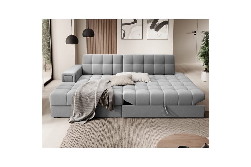 Sektionssoffa Eltap Blezalt 240x150x82 cm - Sola 4, Grå, Vänster - Möbler - Vardagsrum - Bäddsoffor