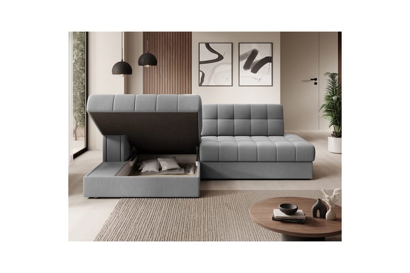 Sektionssoffa Eltap Blezalt 240x150x82 cm - Sola 4, Grå, Vänster - Möbler - Vardagsrum - Bäddsoffor