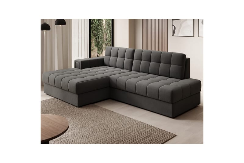 Sektionssoffa Eltap Blezalt 240x150x82 cm - Sola 6, Mörkgrå, Vänster - Möbler - Vardagsrum - Bäddsoffor