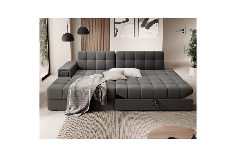 Sektionssoffa Eltap Blezalt 240x150x82 cm - Sola 6, Mörkgrå, Vänster - Möbler - Vardagsrum - Bäddsoffor