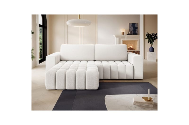Sektionssoffa Eltap Bonett 250x175x92 cm - Jaffray 01, Vit, Vänster - Möbler - Vardagsrum - Bäddsoffor