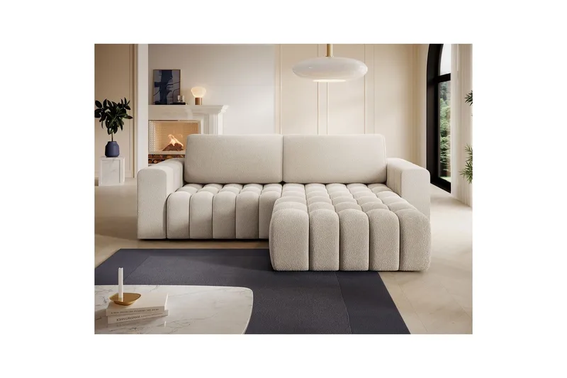 Sektionssoffa Eltap Bonett 250x175x92 cm - Jaffray 18, Beige, Höger - Möbler - Vardagsrum - Bäddsoffor