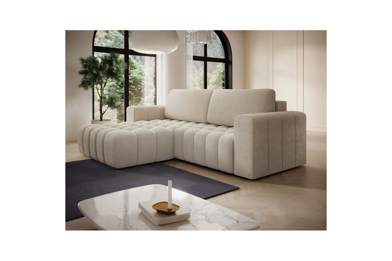 Sektionssoffa Eltap Bonett 250x175x92 cm - Jaffray 18, Beige, Vänster - Möbler - Vardagsrum - Bäddsoffor