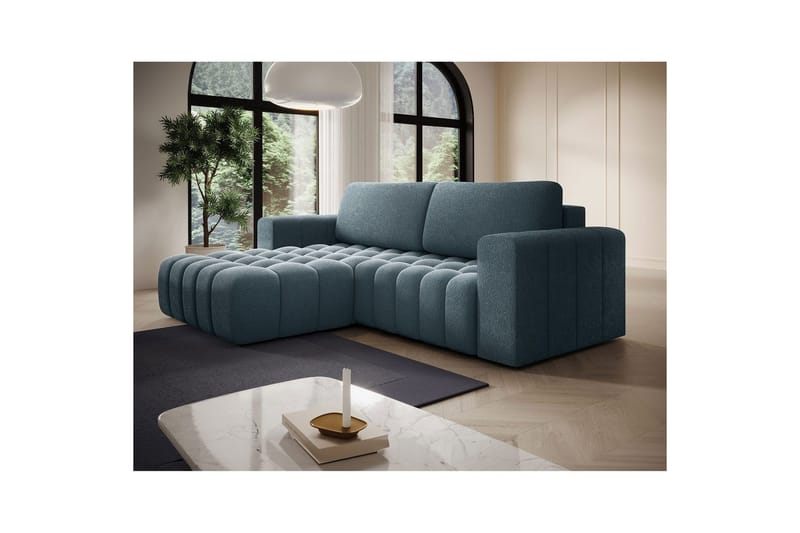 Sektionssoffa Eltap Bonett 250x175x92 cm - Jaffray 40, Blå, Vänster - Möbler - Vardagsrum - Bäddsoffor