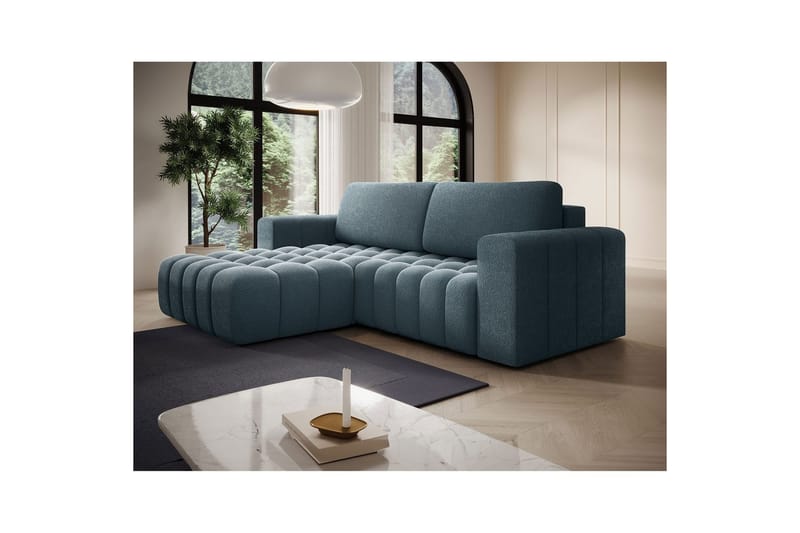 Sektionssoffa Eltap Bonett 250x175x92 cm - Jaffray 40, Blå, Vänster - Möbler - Vardagsrum - Bäddsoffor