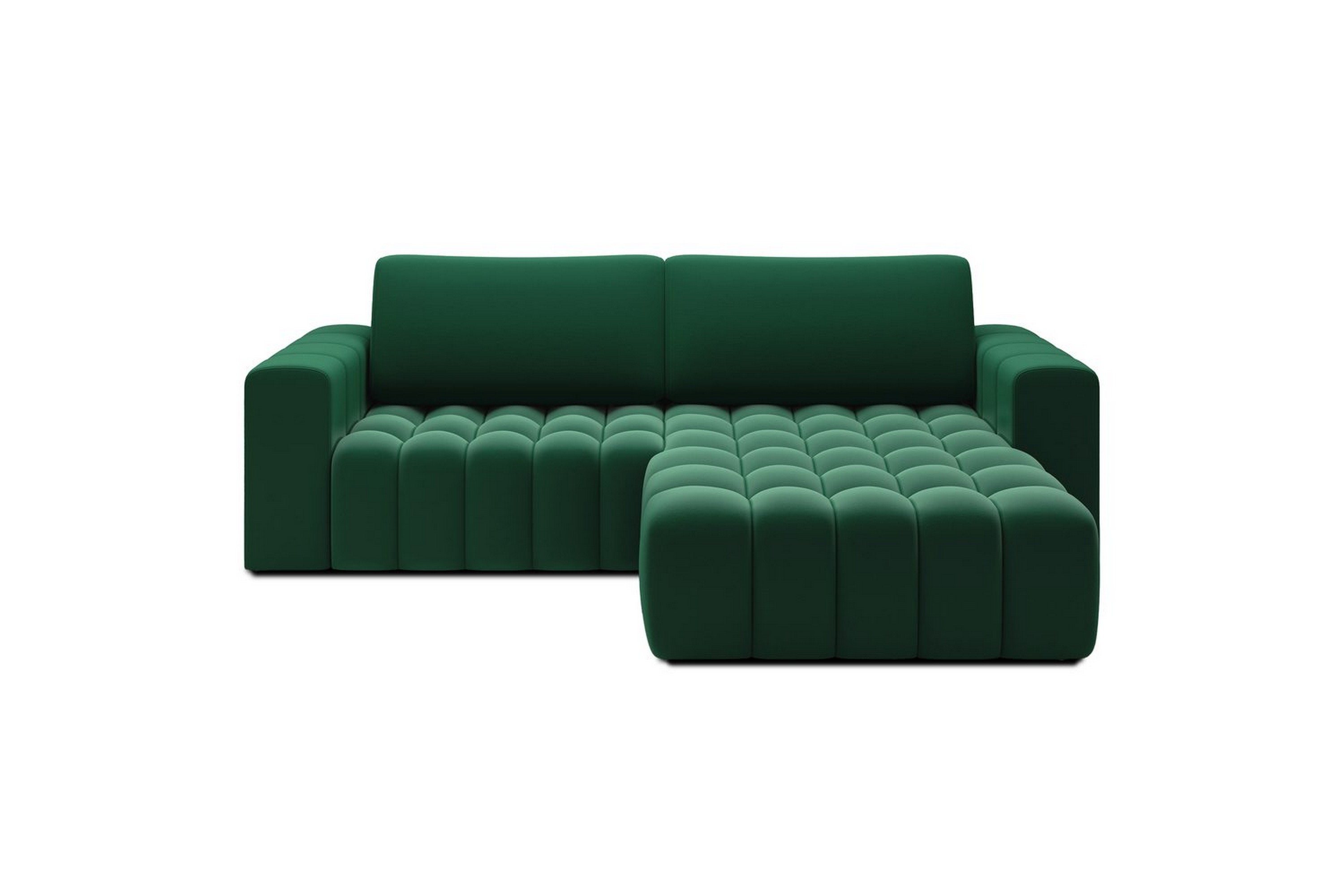 sektionssoffa eltap bonett 250x175x92 cm - kronos 19, mörkgrön, höger