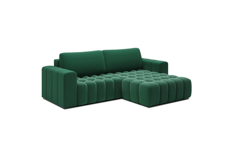 Sektionssoffa Eltap Bonett 250x175x92 cm - Kronos 19, Mörkgrön, Höger - Möbler - Vardagsrum - Bäddsoffor
