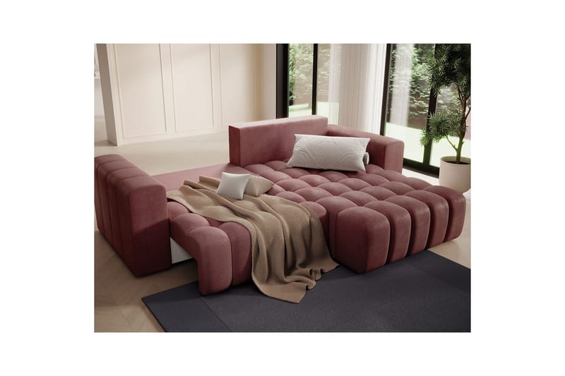 Sektionssoffa Eltap Bonett 250x175x92 cm - Monolith 63, Rosa, Höger - Möbler - Vardagsrum - Bäddsoffor