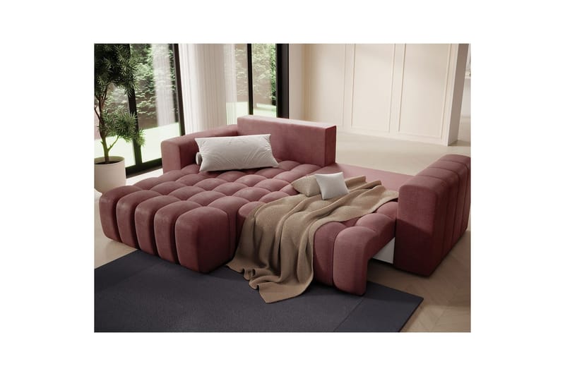 Sektionssoffa Eltap Bonett 250x175x92 cm - Monolith 63, Rosa, Vänster - Möbler - Vardagsrum - Bäddsoffor