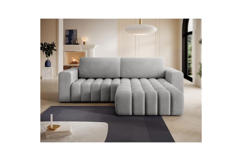 Sektionssoffa Eltap Bonett 250x175x92 cm - Monolith 84, Ljusgrå, Höger - Möbler - Vardagsrum - Bäddsoffor
