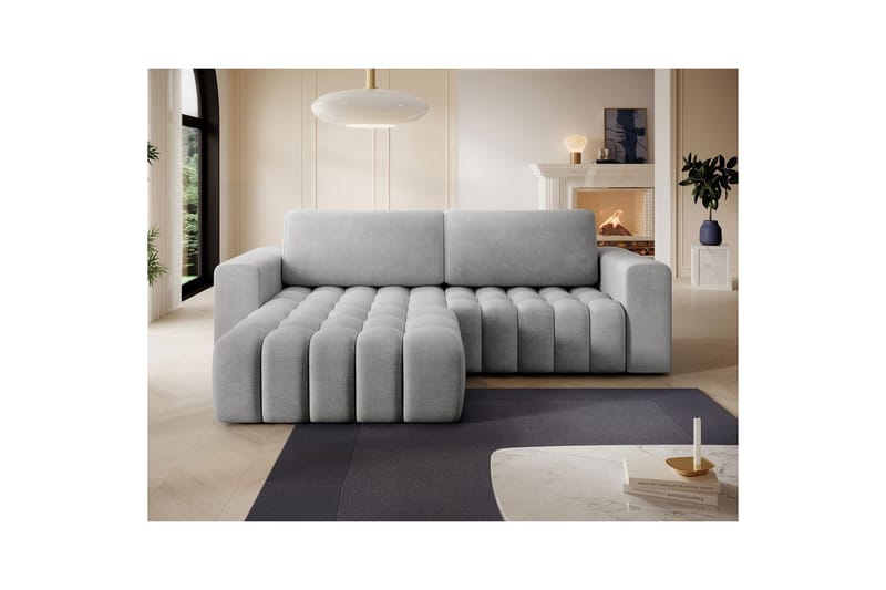 Sektionssoffa Eltap Bonett 250x175x92 cm - Monolith 84, Ljusgrå, Vänster - Möbler - Vardagsrum - Bäddsoffor