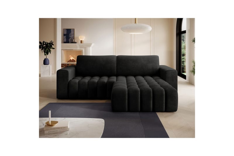 Sektionssoffa Eltap Bonett 250x175x92 cm - Monolith 97, Mörkgrå, Höger - Möbler - Vardagsrum - Bäddsoffor