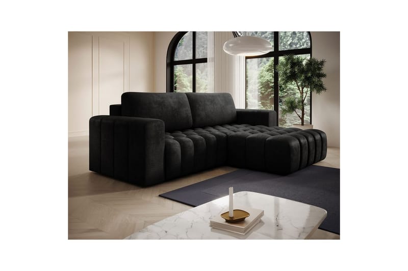 Sektionssoffa Eltap Bonett 250x175x92 cm - Monolith 97, Mörkgrå, Höger - Möbler - Vardagsrum - Bäddsoffor