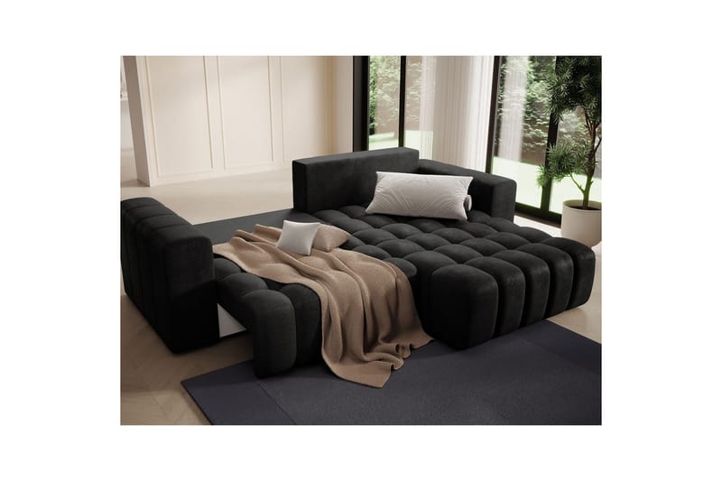 Sektionssoffa Eltap Bonett 250x175x92 cm - Monolith 97, Mörkgrå, Höger - Möbler - Vardagsrum - Bäddsoffor