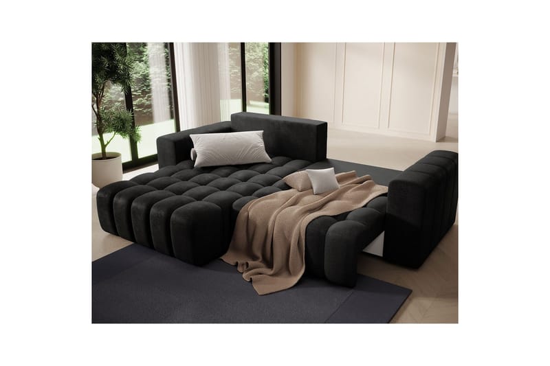 Sektionssoffa Eltap Bonett 250x175x92 cm - Monolith 97, Mörkgrå, Vänster - Möbler - Vardagsrum - Bäddsoffor