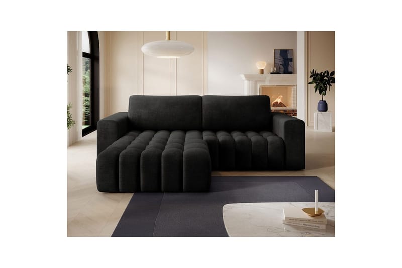 Sektionssoffa Eltap Bonett 250x175x92 cm - Monolith 97, Mörkgrå, Vänster - Möbler - Vardagsrum - Bäddsoffor