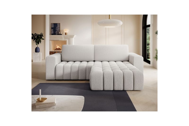 Sektionssoffa Eltap Bonett 250x175x92 cm - Royal 01, Vit, Höger - Möbler - Vardagsrum - Bäddsoffor