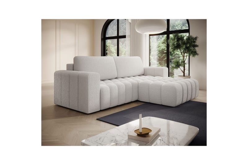 Sektionssoffa Eltap Bonett 250x175x92 cm - Royal 01, Vit, Höger - Möbler - Vardagsrum - Bäddsoffor