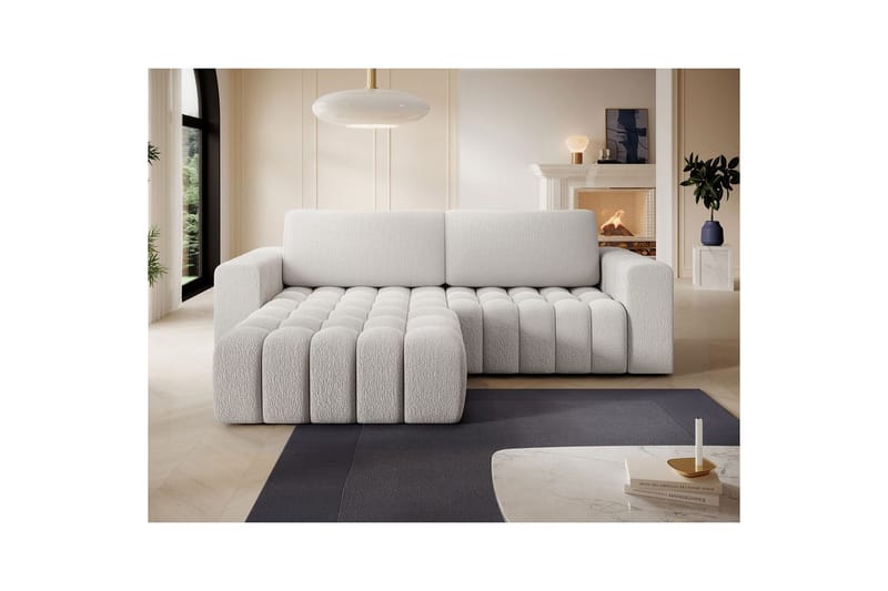 Sektionssoffa Eltap Bonett 250x175x92 cm - Royal 01, Vit, Vänster - Möbler - Vardagsrum - Bäddsoffor