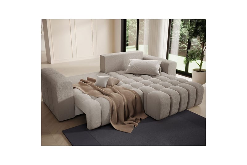 Sektionssoffa Eltap Bonett 250x175x92 cm - Royal 18, Beige, Höger - Möbler - Vardagsrum - Bäddsoffor
