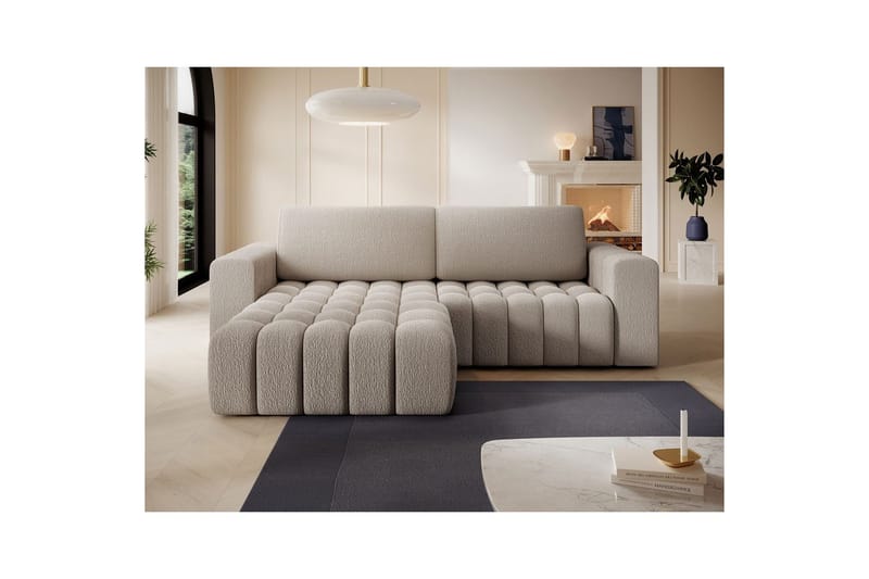 Sektionssoffa Eltap Bonett 250x175x92 cm - Royal 18, Beige, Vänster - Möbler - Vardagsrum - Bäddsoffor