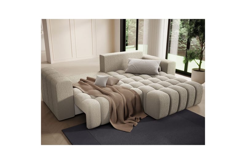 Sektionssoffa Eltap Bonett 250x175x92 cm - Royal 20, Beige, Höger - Möbler - Vardagsrum - Bäddsoffor