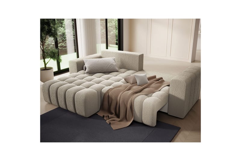Sektionssoffa Eltap Bonett 250x175x92 cm - Royal 20, Beige, Vänster - Möbler - Vardagsrum - Bäddsoffor