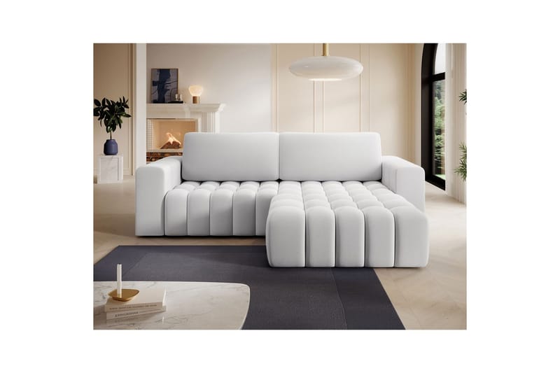 Sektionssoffa Eltap Bonett 250x175x92 cm - Solar 01, Vit, Höger - Möbler - Vardagsrum - Bäddsoffor