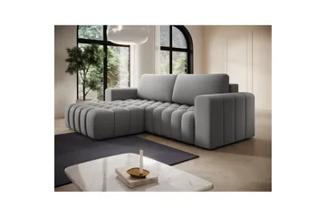 Sektionssoffa Eltap Bonett 250x175x92 cm - Paros 05, Ljusgrå, Vänster - Möbler - Vardagsrum - Bäddsoffor