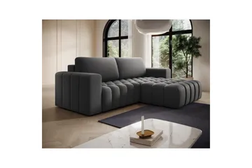 Sektionssoffa Eltap Bonett 250x175x92 cm - Paros 06, Grå, Höger - Möbler - Vardagsrum - Bäddsoffor