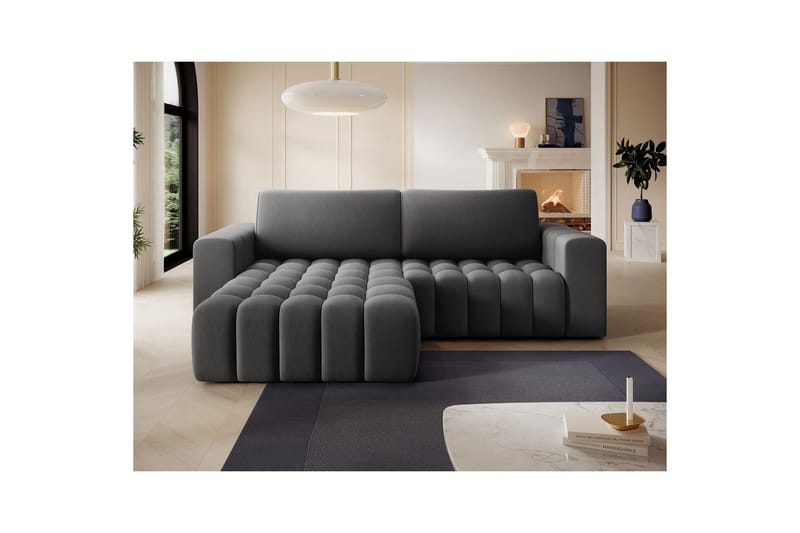 Sektionssoffa Eltap Bonett 250x175x92 cm - Paros 06, Grå, Vänster - Möbler - Vardagsrum - Bäddsoffor
