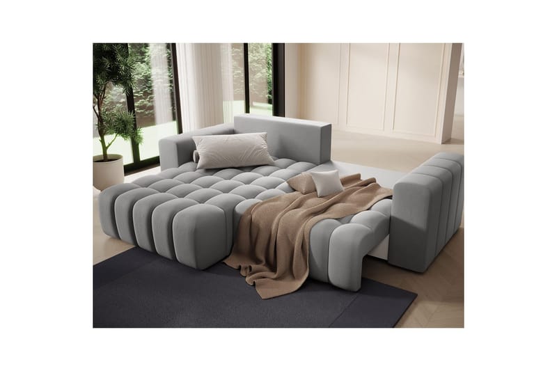 Sektionssoffa Eltap Bonett 250x175x92 cm - Paros 05, Ljusgrå, Vänster - Möbler - Vardagsrum - Bäddsoffor