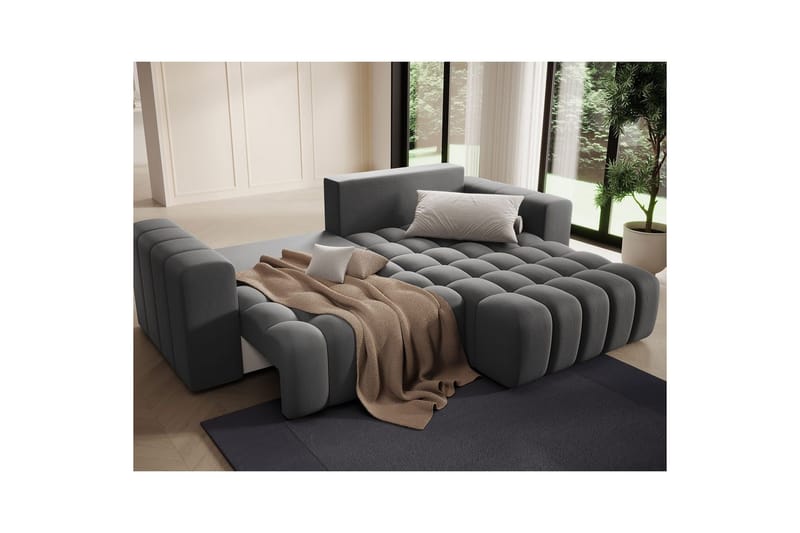 Sektionssoffa Eltap Bonett 250x175x92 cm - Paros 06, Grå, Höger - Möbler - Vardagsrum - Bäddsoffor