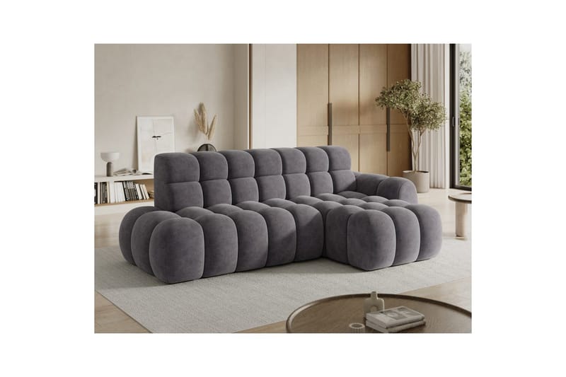 Sektionssoffa Eltap Ceedro 283x165x98 cm - Aura 04, Grå, Höger - Möbler - Vardagsrum - Bäddsoffor