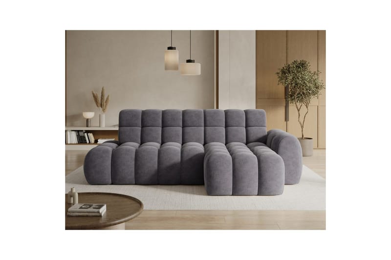 Sektionssoffa Eltap Ceedro 283x165x98 cm - Aura 04, Grå, Höger - Möbler - Vardagsrum - Bäddsoffor