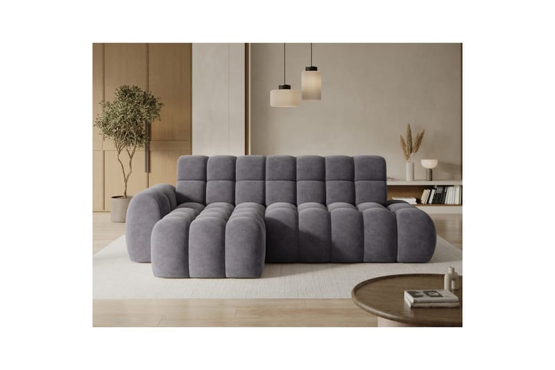 Sektionssoffa Eltap Ceedro 283x165x98 cm - Aura 04, Grå, Vänster - Möbler - Vardagsrum - Bäddsoffor