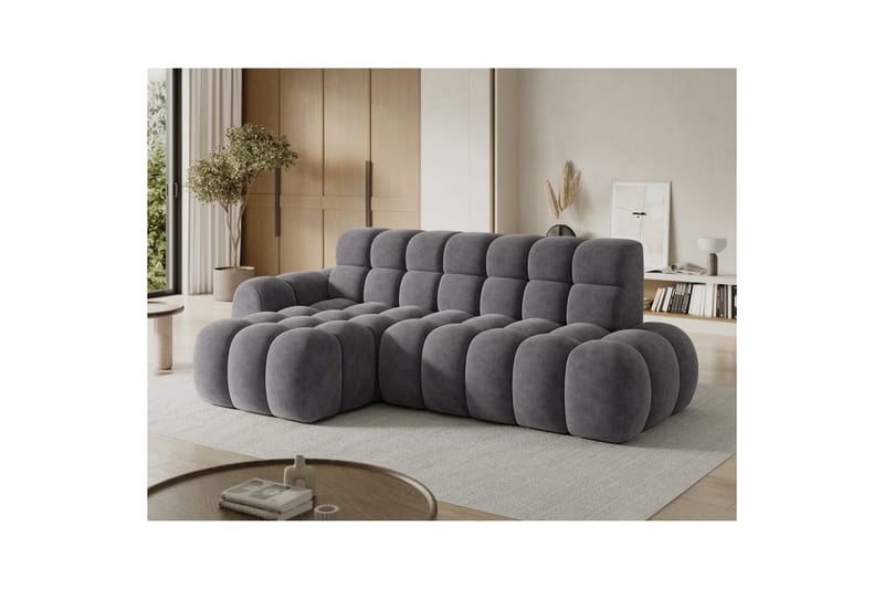 Sektionssoffa Eltap Ceedro 283x165x98 cm - Aura 04, Grå, Vänster - Möbler - Vardagsrum - Bäddsoffor