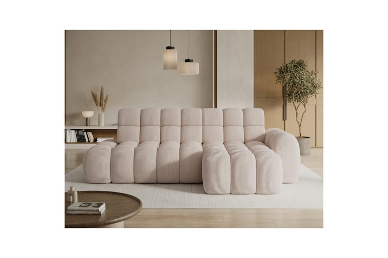 Sektionssoffa Eltap Ceedro 283x165x98 cm - Jarell 20, Beige, Höger - Möbler - Vardagsrum - Bäddsoffor