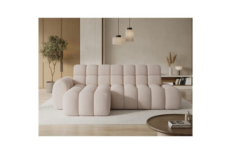 Sektionssoffa Eltap Ceedro 283x165x98 cm - Jarell 20, Beige, Vänster - Möbler - Vardagsrum - Bäddsoffor