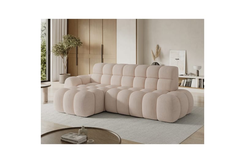 Sektionssoffa Eltap Ceedro 283x165x98 cm - Jarell 20, Beige, Vänster - Möbler - Vardagsrum - Bäddsoffor