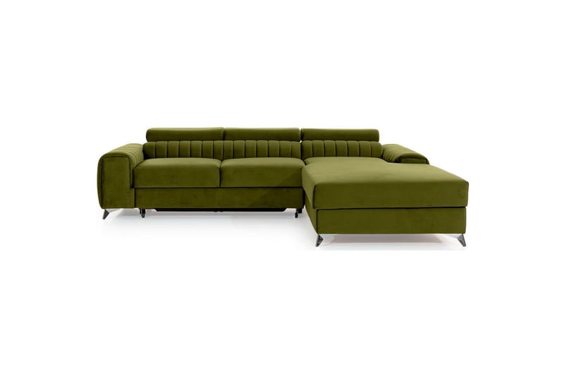 Sektionssoffa Eltap Grayson 278x205x92 cm - Loco 33, Grön, Höger - Möbler - Vardagsrum - Bäddsoffor