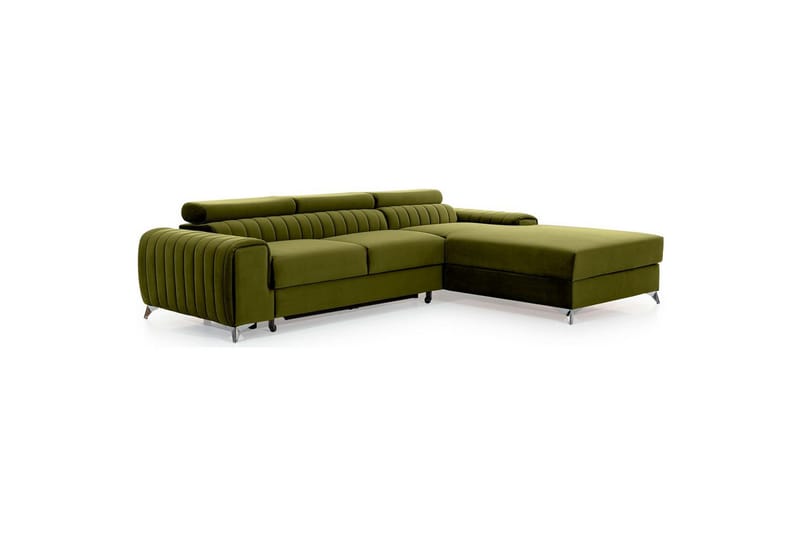 Sektionssoffa Eltap Grayson 278x205x92 cm - Loco 33, Grön, Höger - Möbler - Vardagsrum - Bäddsoffor