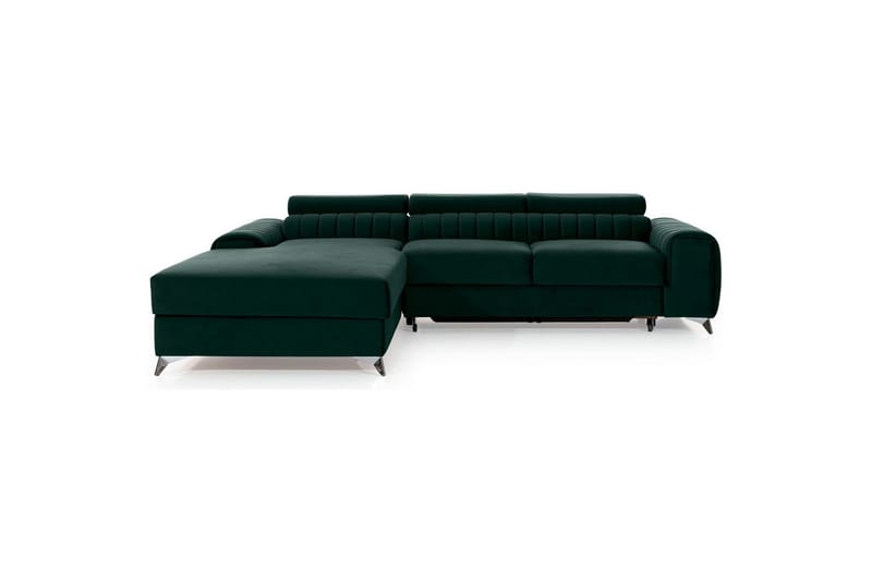 Sektionssoffa Eltap Grayson 278x205x92 cm - Loco 35, Mörkgrön, Vänster - Möbler - Vardagsrum - Bäddsoffor