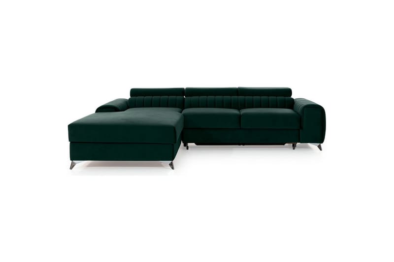 Sektionssoffa Eltap Grayson 278x205x92 cm - Loco 35, Mörkgrön, Vänster - Möbler - Vardagsrum - Bäddsoffor