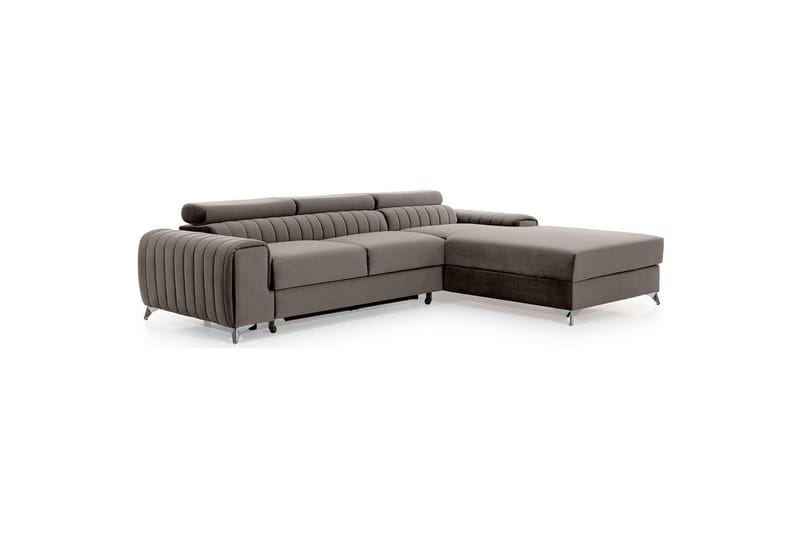 Sektionssoffa Eltap Grayson 278x205x92 cm - Loco 4, Ljusgrå, Höger - Möbler - Vardagsrum - Bäddsoffor
