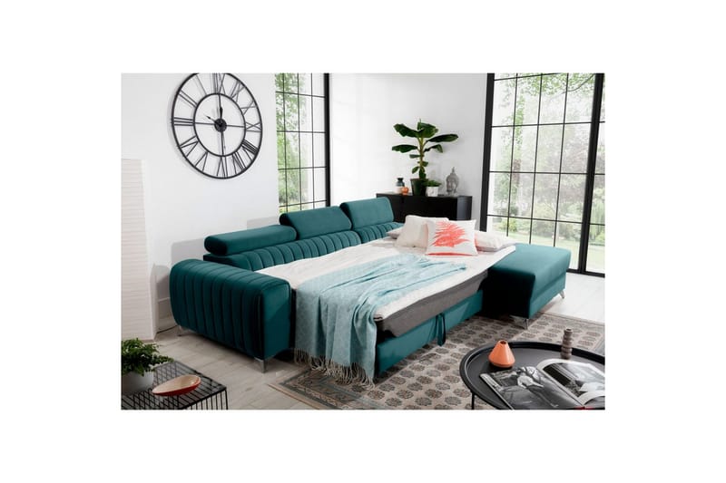 Sektionssoffa Eltap Grayson 278x205x92 cm - Monolith 76, Blå, Höger - Möbler - Vardagsrum - Bäddsoffor