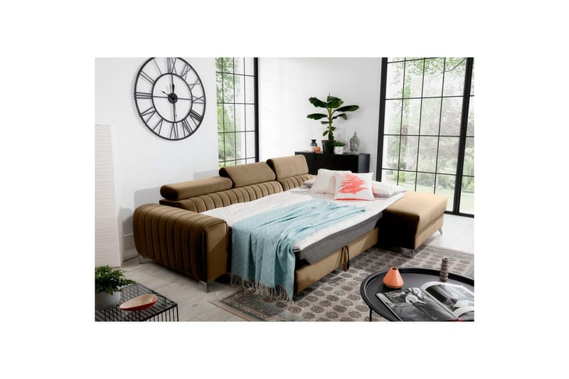 Sektionssoffa Eltap Grayson 278x205x92 cm - Nube 20, Beige, Höger - Möbler - Vardagsrum - Bäddsoffor