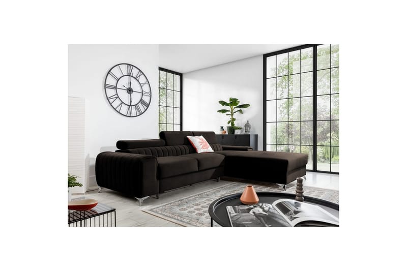 Sektionssoffa Eltap Grayson 278x205x92 cm - Nube 22, Brun, Höger - Möbler - Vardagsrum - Bäddsoffor