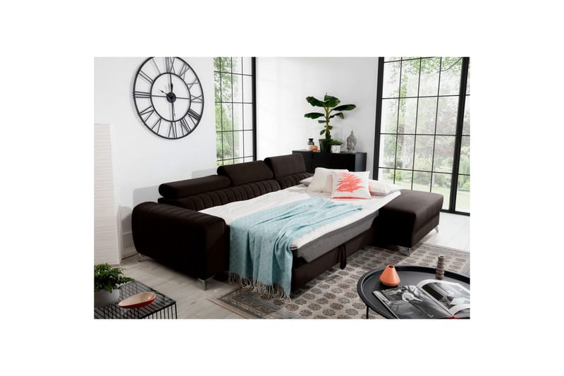 Sektionssoffa Eltap Grayson 278x205x92 cm - Nube 22, Brun, Höger - Möbler - Vardagsrum - Bäddsoffor